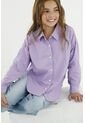 Camisa De Botones Morada Para Niña de Tennis