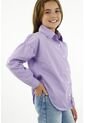 Camisa De Botones Morada Para Niña de Tennis