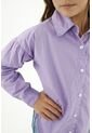 Camisa De Botones Morada Para Niña de Tennis
