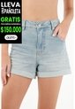 Tennis Bermuda Azul Tiro Amplio Para Mujer de Tennis