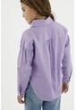 Camisa De Botones Morada Para Niña de Tennis