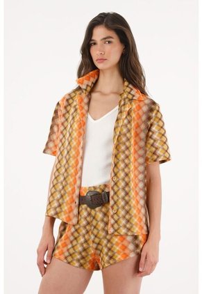 Tennis Bermuda Con Pretina Elástica Tejida Para Mujer