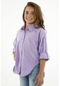 Camisa De Botones Morada Para Niña de Tennis