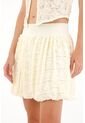 Tennis Falda Corta Tipo Globo Crudo Para Mujer de Tennis