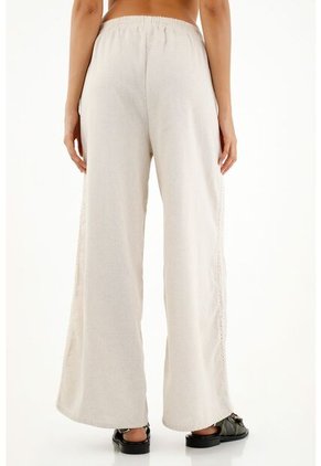 Pantalón Crudo Tipo Lino Para Mujer