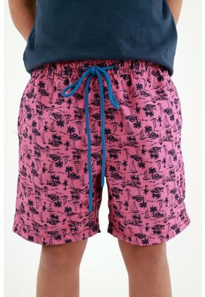 Pantaloneta Rosada Estampada Para Niño