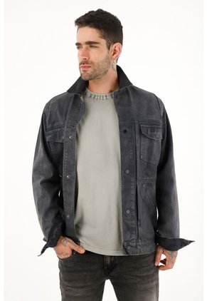 Tennis Camiseta Gris Con Estampado En Cuello Para Hombre