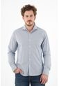 Camisa Con Cuello Francés Azul Para Hombre de Tennis