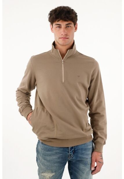Buzo Café De Cuello Alto Para Hombre