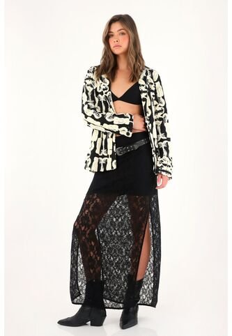 Tennis Blazer Largo Con Detalles Afelpados Para Mujer Tennis