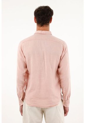 Camisa Manga Larga De 100% Lino Para Hombre