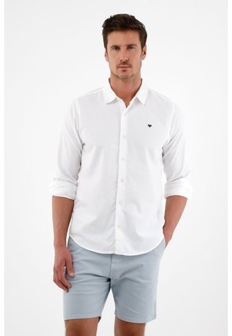 Tennis Camisa Blanca Manga Larga Para Hombre Tennis