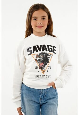 Buzo Cerrado Crudo Para Niña Tennis