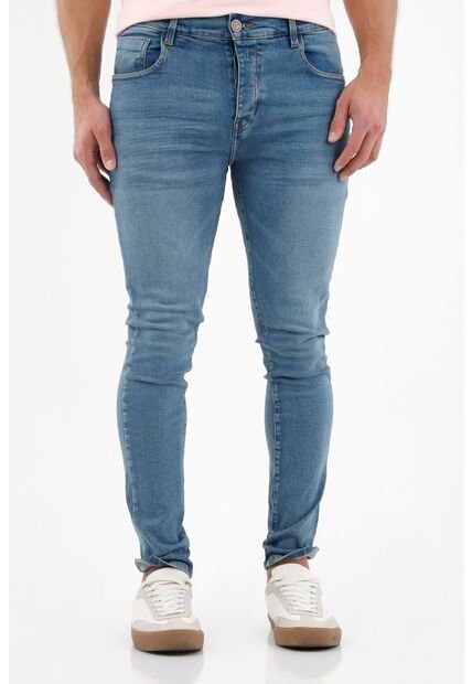 Tennis Jean Super Skinny Azul Para Hombre
