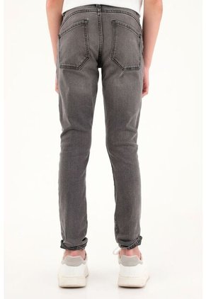 Jean Slim Cinco Bolsillos Negro Para Niño