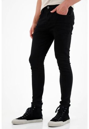 Tennis Jean Negro Super Skinny Para Hombre