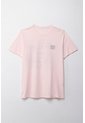 Camiseta Manga Corta Estampada Rosada Para Hombre de Tennis