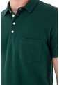 Camiseta Polo Manga Corta Verde Para Hombre de Tennis