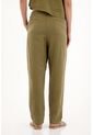 Pantalón Clásico Verde En 100% Lino Para Mujer de Tennis