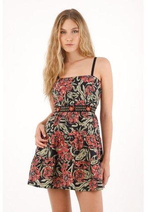 Tennis Vestido Corto Estampado De Flores Multicolor Para Mujer