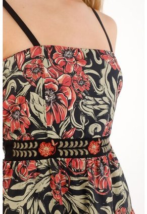 Tennis Vestido Corto Estampado De Flores Multicolor Para Mujer