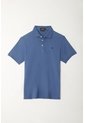 Tennis Polo Azul Lycra-Algodón Para Hombre de Tennis