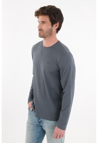 Tennis Camiseta Manga Larga Azul Para Hombre Tennis