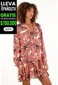 Vestido Manga Larga Estampado Para Mujer de Tennis