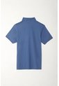 Tennis Polo Azul Lycra-Algodón Para Hombre de Tennis