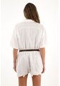 Tennis Overall Corto Crudo Con Bordado Para Mujer de Tennis