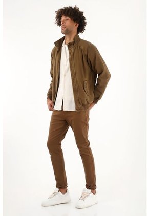 Tennis Chaqueta Café Tipo Bomber Para Hombre