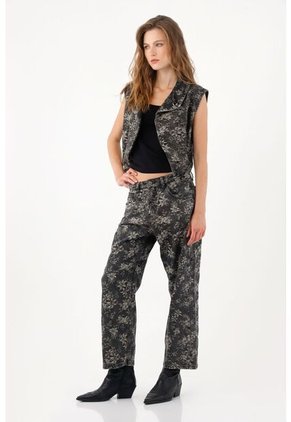 Tennis Chaleco Corto Tipo Blazer Algodón En Negro Para Mujer