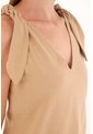 Tennis Camisa Crudo De Escote En V Y Tiras Para Mujer de Tennis