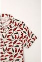 Tennis Camisa Tipo Bowling Con Estampado De Chiles Para Hombre de Tennis
