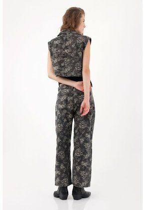 Tennis Chaleco Corto Tipo Blazer Algodón En Negro Para Mujer