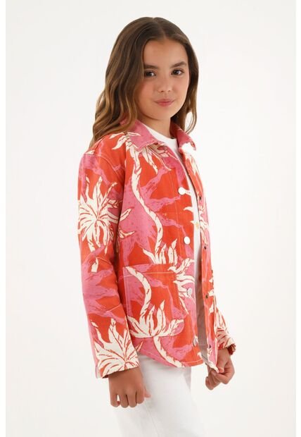 Chaqueta Tipo Sobrecamisa Para Niña