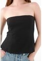 Tennis Camisa Strapless En Silueta A Negra Para Mujer de Tennis