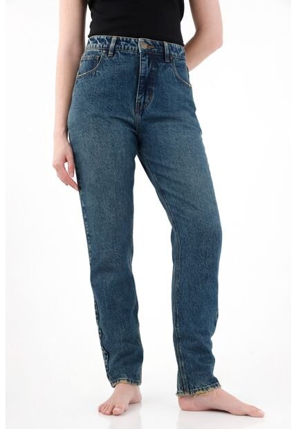 Tennis Jean Mom Tiro Alto Con Desgastes Para Mujer