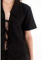 Tennis Camisa En 100% Lino Negra Para Mujer de Tennis