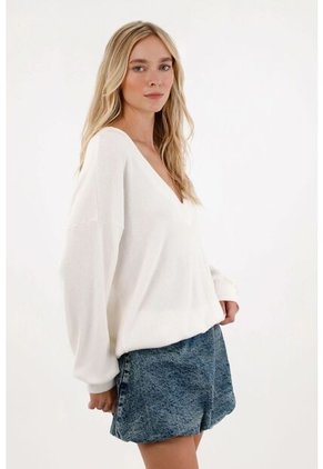 Tennis Buzo En Tela Acanalada Crudo Para Mujer