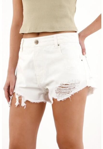 Tennis Short Con Rotos Crudo Para Mujer