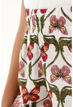 Bermuda Con Estampado De Mariposas Para Niña