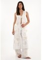 Tennis Kimono Con Manualidad Bordada En 100% Lino Para Mujer de Tennis