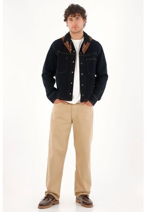 Tennis Pantalón Loose Tiro Medio Crudo Para Hombre