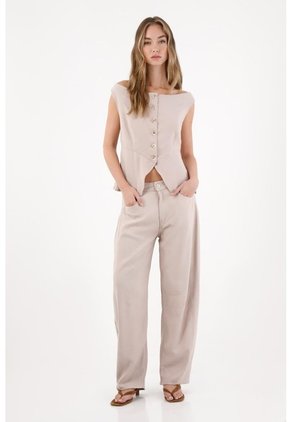 Tennis Chaleco Con Escote Bandeja Crudo Para Mujer