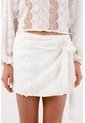 Tennis Falda Mini Con Lazo Lateral En Algodón Blanco Para Mujer de Tennis