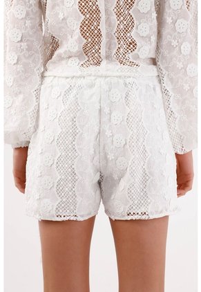 Tennis Falda Mini Con Lazo Lateral En Algodón Blanco Para Mujer