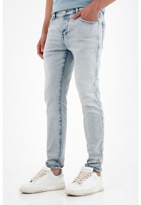 Jean Azul Skinny Tono Claro Para Hombre