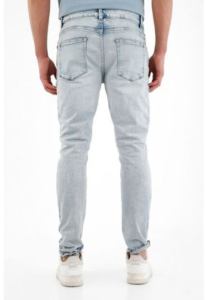 Jean Azul Skinny Tono Claro Para Hombre