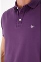Tennis Polo Slim Fit Morado Licra Para Hombre de Tennis